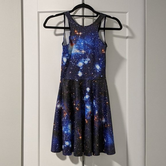 Blackmilk Galaxy Blue Reversible Skater Dress XS - Picture 5 of 10